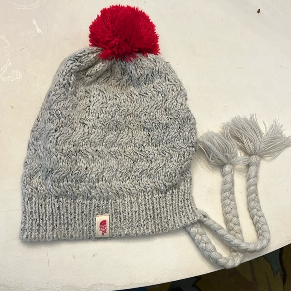 Women’s North Face pompom winter hat